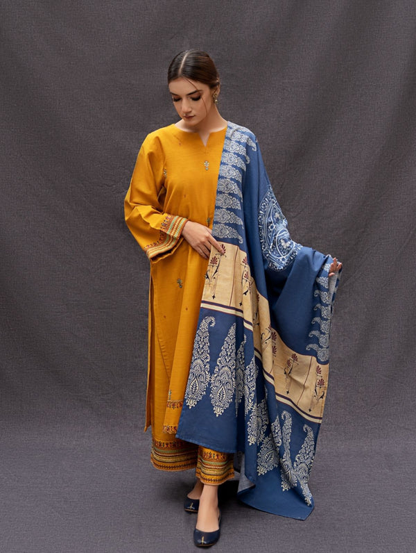 DHANAK 3PC EMBROIDERED